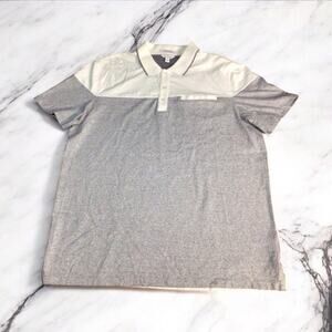 Calvin Klein Liquid Cotton Golf Polo Shirt Short Sleeve Mens Size Large